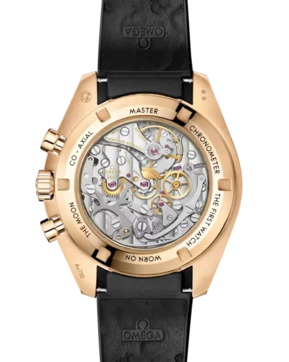 Speedmaster Moonwatch Professional 42mm, Moonshine™ gold watch. - back view
