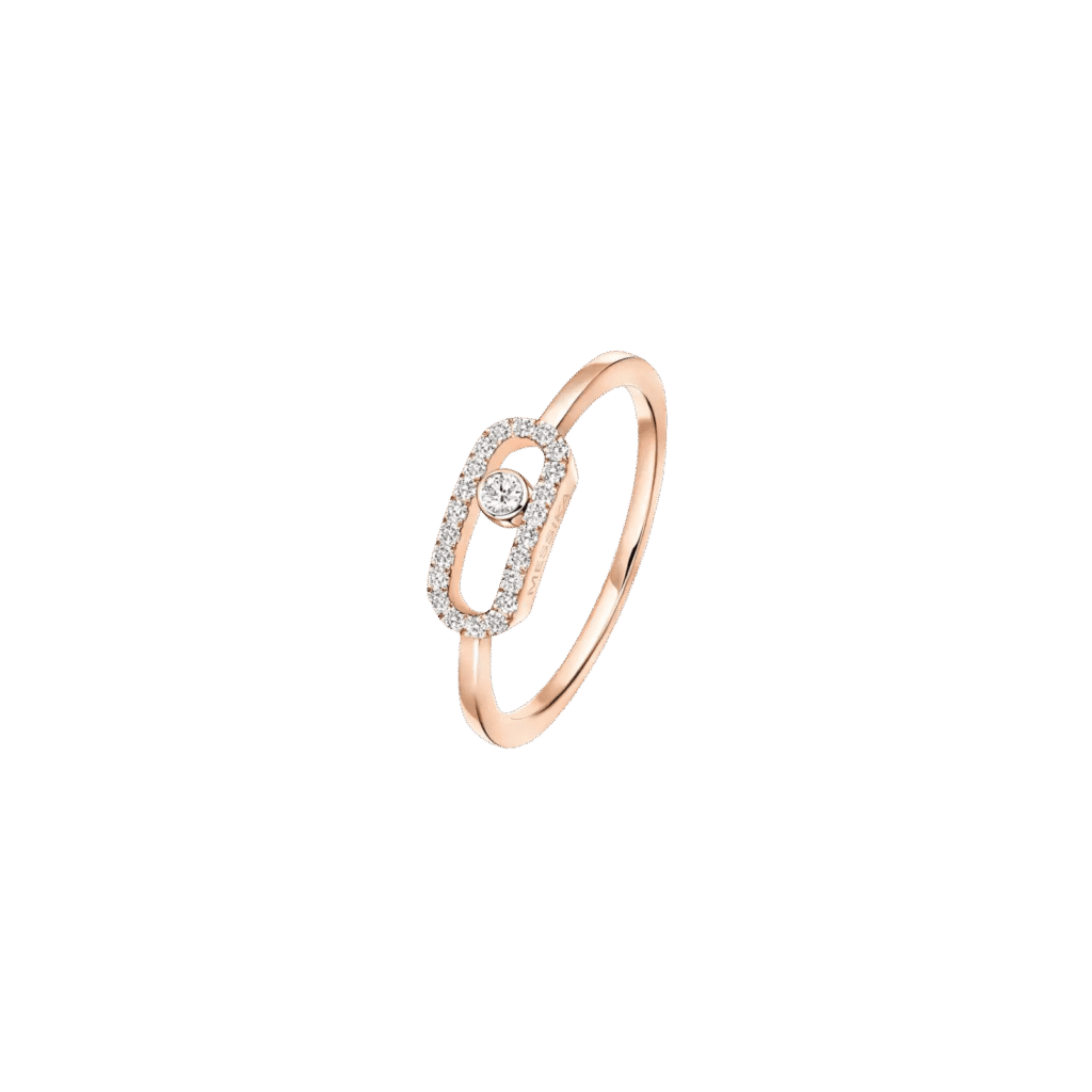 Move Uno Rose Gold Pavé Diamond Ring
