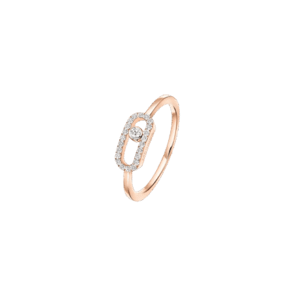 Move Uno Rose Gold Pavé Diamond Ring