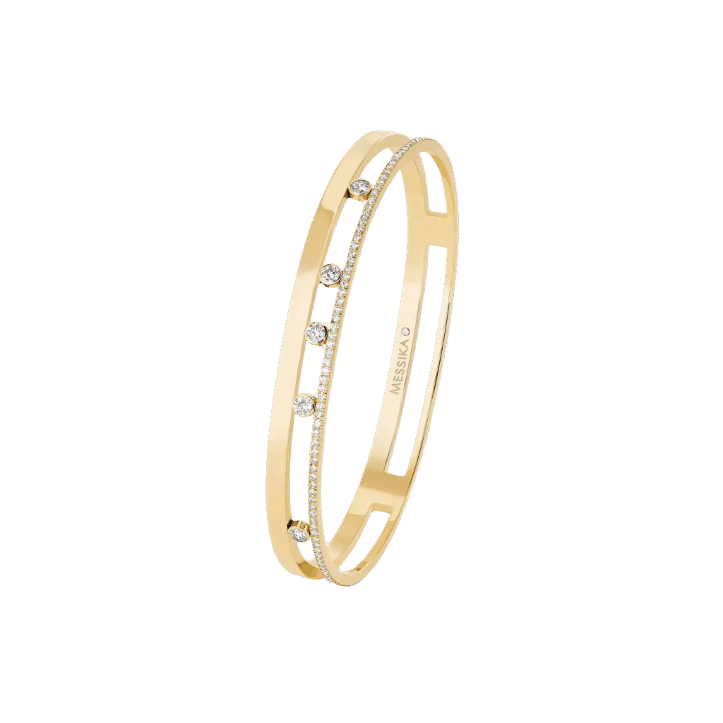 Messika Move Romane Bangle Yellow Gold Diamond Bracelet
