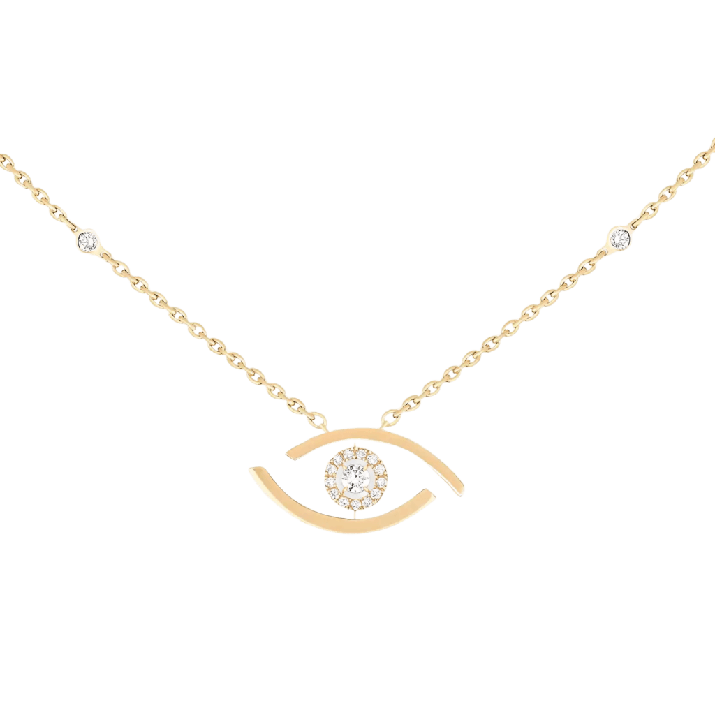 Messika Lucky Eye Yellow Gold Diamond Necklace