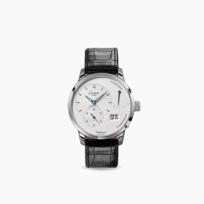 PanoReserve 40 mm, Silver Galvanized Dial & Leather Strap