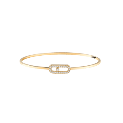 Messika Move Uno Pavé Flex Bangle Yellow Gold Diamond Bracelet