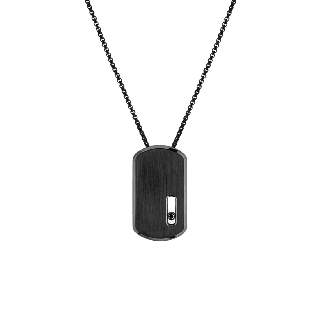 Messika Move Titanium Black Diamond & Titanium Necklace