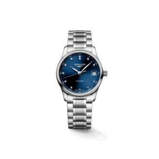 Longines Master Collection 34 mm, Stainless Steel, Sunray Blue Dial