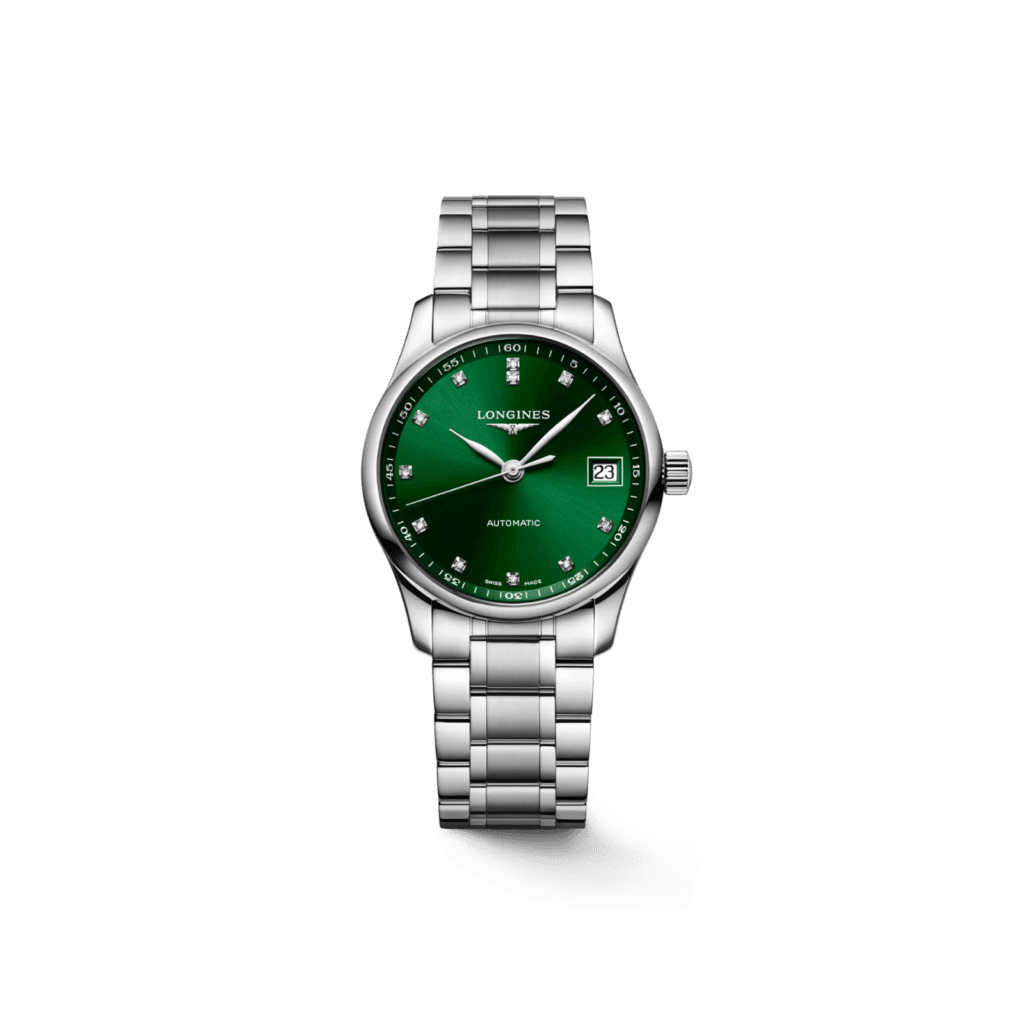 Longines Master Collection 34 mm, Stainless Steel, Green Dial
