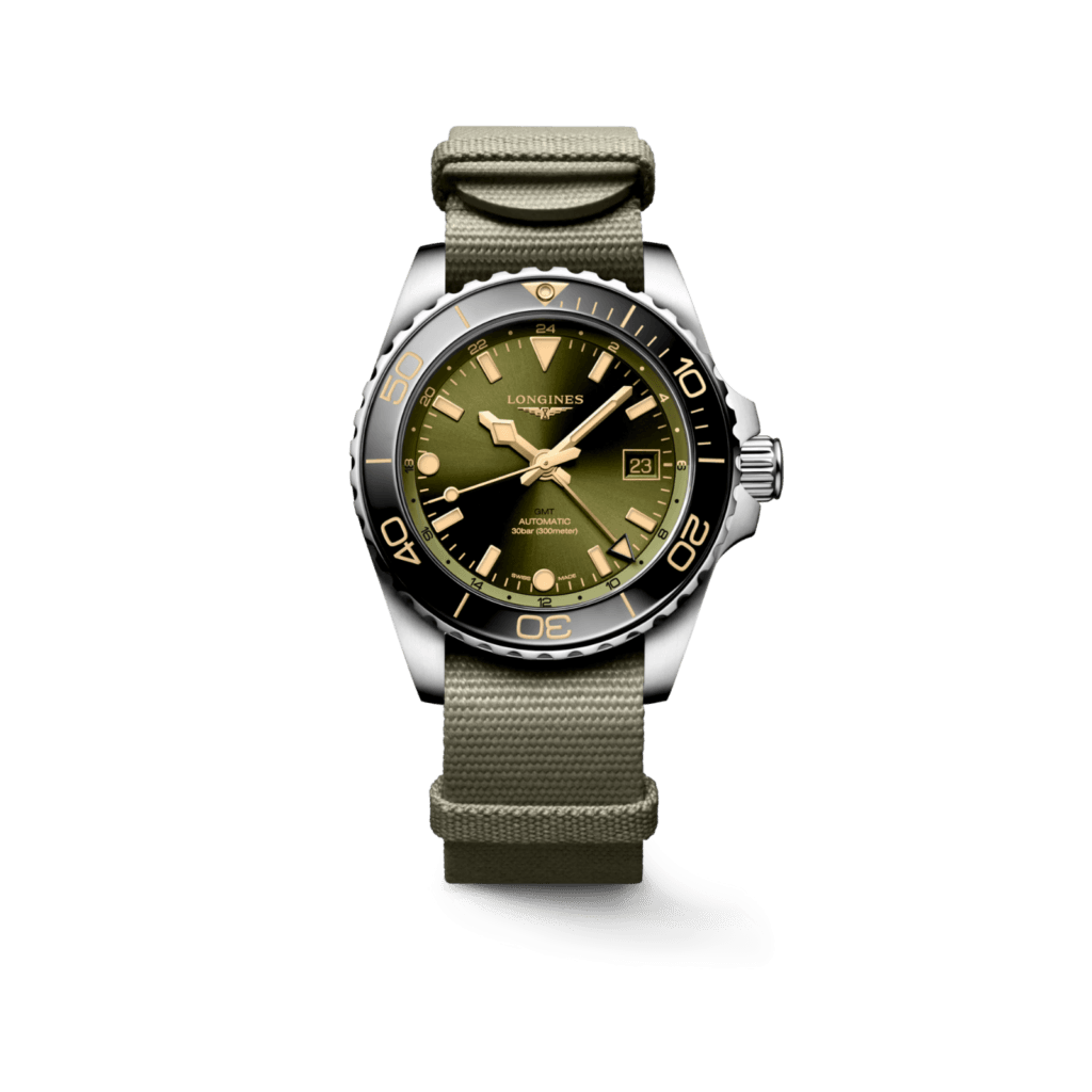 Longines HydroConquest GMT 41mm Sunray Green Dial