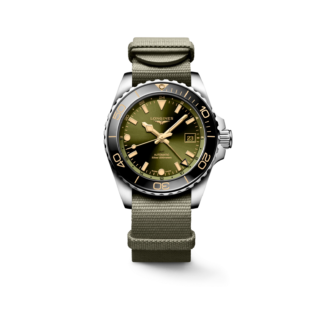 Longines HydroConquest GMT 41mm Sunray Green Dial