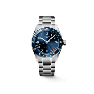 Longines Spirit Zulu Time 39 mm, Blue Dial & Stainless Steel