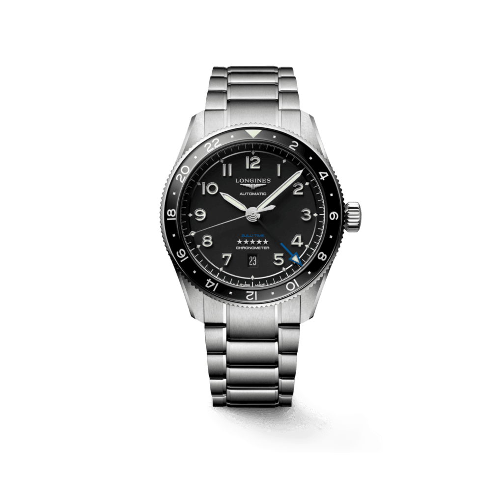 Longines Spirit Zulu Time 42mm, Black Matt Dial & Stainless Steel