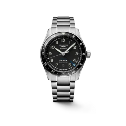 Longines Spirit Zulu Time 42mm, Black Matt Dial & Stainless Steel