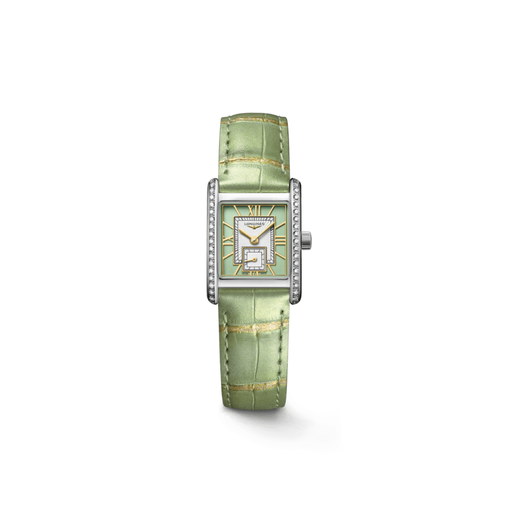 Longines Mini DolceVita Quartz, Stainless Steel, Green Dial