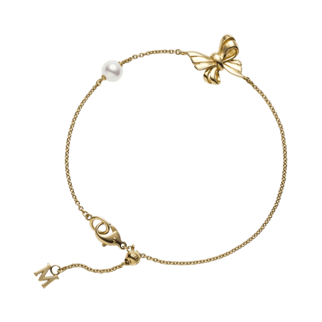 Mikimoto Jeux de Rubans Akoya Cultured Pearl Bracelet in 18K Yellow Gold