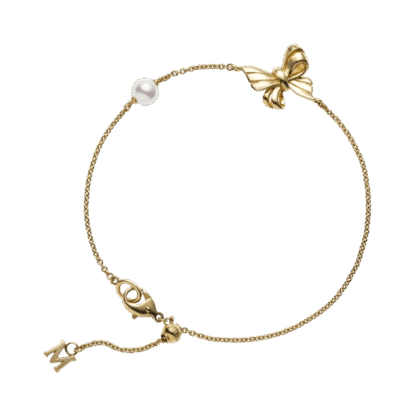 Mikimoto Jeux de Rubans Akoya Cultured Pearl Bracelet in 18K Yellow Gold