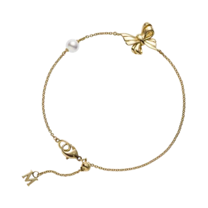 Mikimoto Jeux de Rubans Akoya Cultured Pearl Bracelet in 18K Yellow Gold