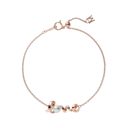 Mikimoto Akoya Cultured Pearl Love Bracelet in 18K Pink Gold
