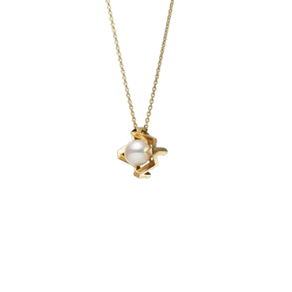 Mikimoto M Collection Akoya Cultured Pearl Pendant in 18K Yellow Gold