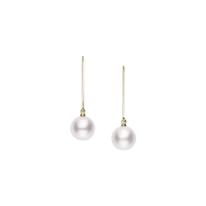 Mikimoto Classic Akoya Pearl Earrings in 18K Yellow Gold