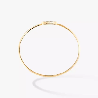 Move Uno Pavé Flex Bangle Yellow Gold Diamond Bracelet - side view