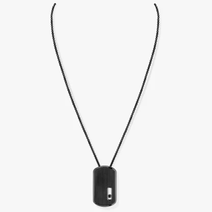 Move Titanium Black Diamond & Titanium Necklace - full view