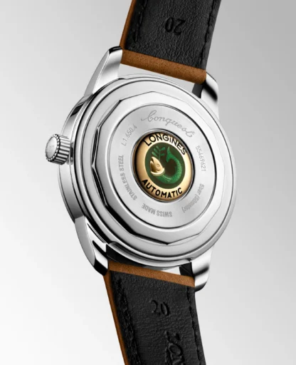 Conquest Heritage 40mm, Stainless Steel, Silver Dial - back view