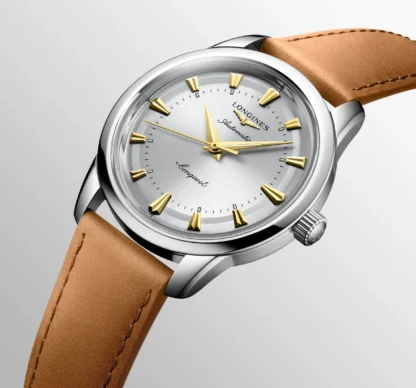 Conquest Heritage 40mm, Stainless Steel, Silver Dial - side view