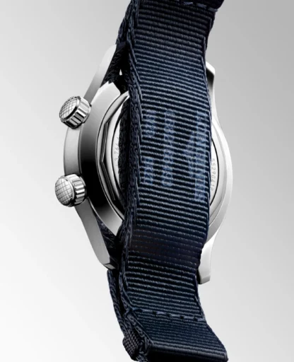Legend Diver 39mm, Blue Dial & Blue Strap - back view