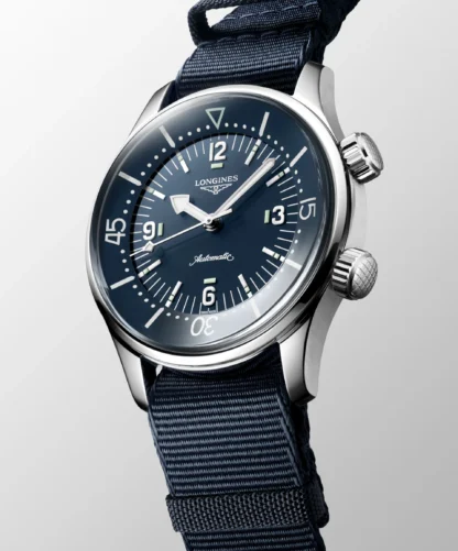 Legend Diver 39mm, Blue Dial & Blue Strap - side view
