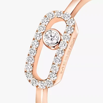 Move Uno Rose Gold Pavé Diamond Ring - Image 3