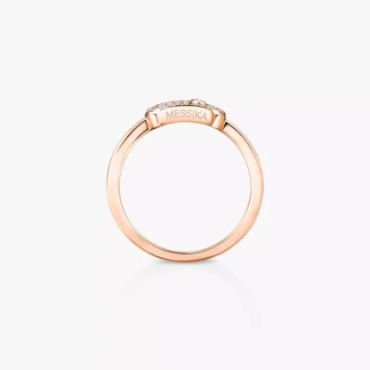 Move Uno Rose Gold Pavé Diamond Ring - Image 4