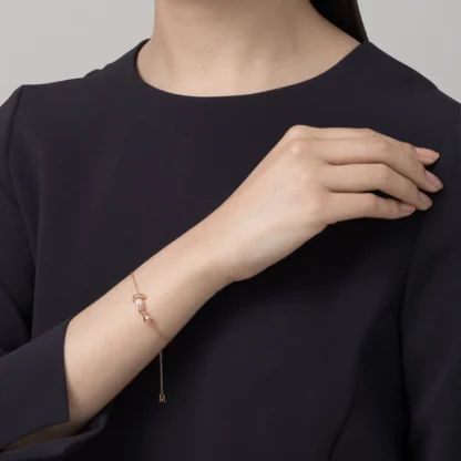 Akoya Cultured Pearl Bracelet in 18K Pink Gold