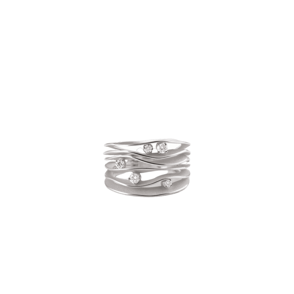 Annamaria Cammilli Dune Diamond Ring in 18k White Ice Gold