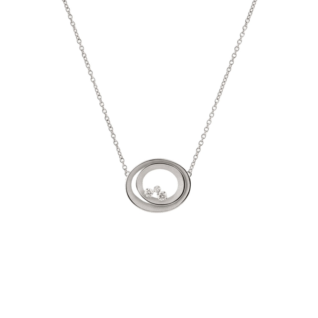 Collier Dune Solar Necklace in 18k White Gold