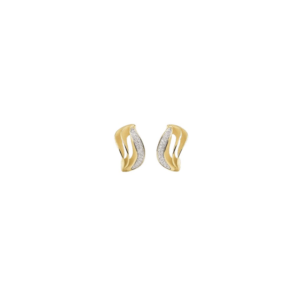 Velaa Pavé Earrings in 18k Yellow Gold