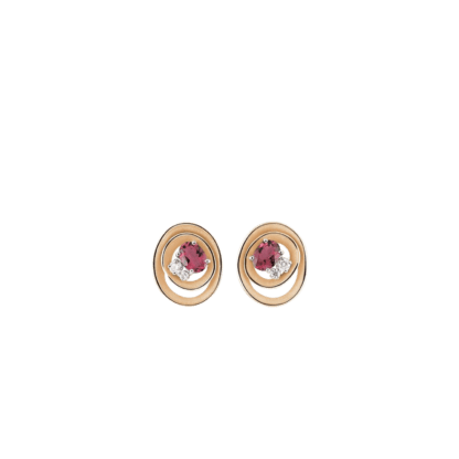 Dune Color Earrings in 18K Orange Gold & Red Tourmaline