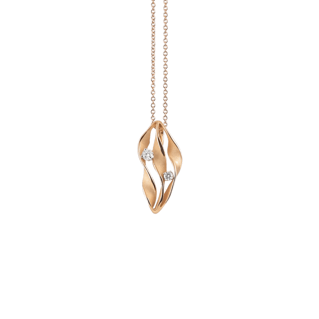 Dune Twist Pendant in 18k Orange Gold