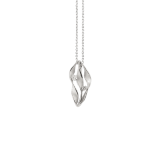 Dune Twist Pendant in 18k White Gold