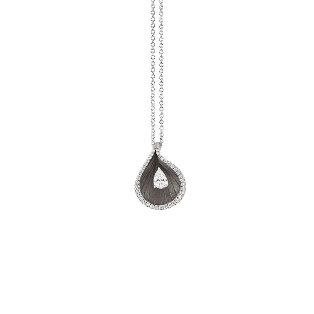 Premiere Color Pendant in 18k Black Lava Gold & Diamonds