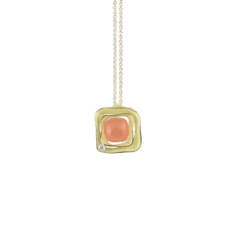 Dune Cubic Pendant in 18k Yellow Gold