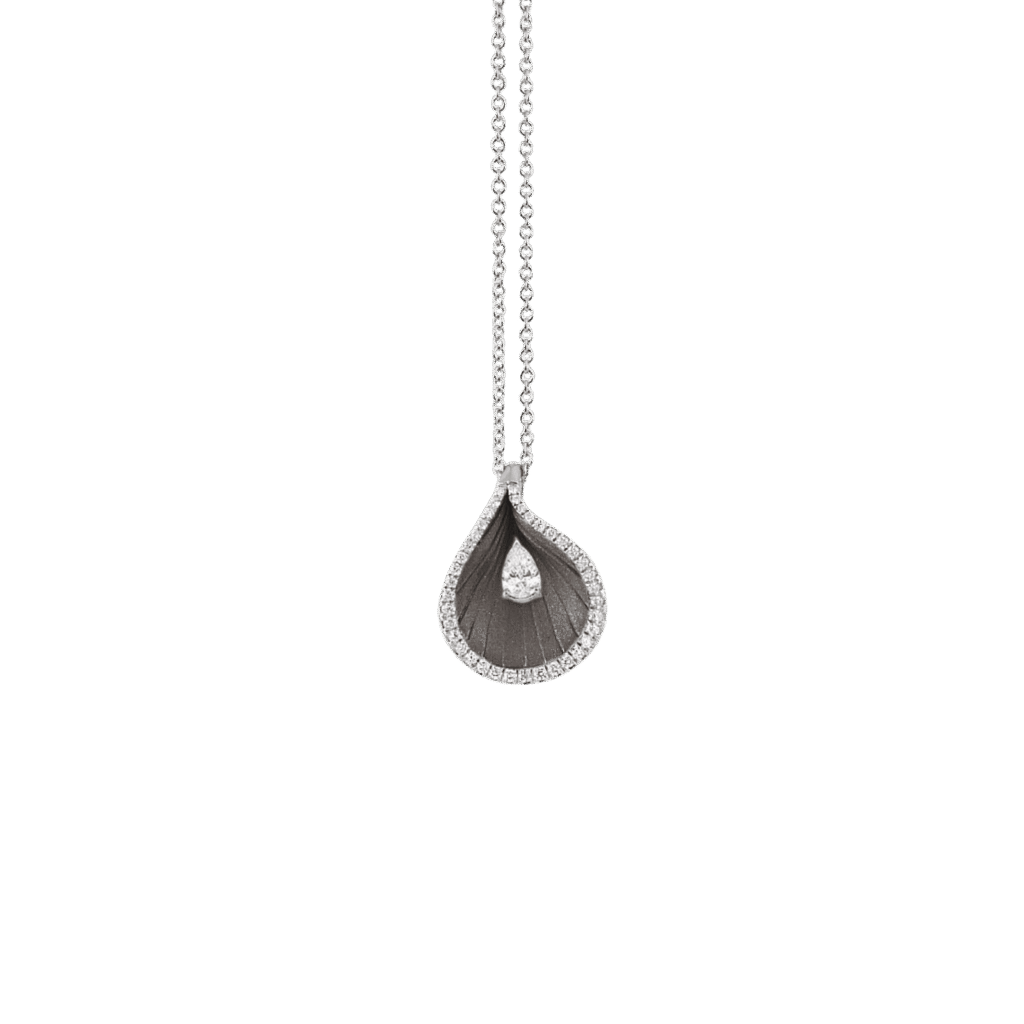 Premiere Color Pendant in 18k Black Lava Gold & Diamonds