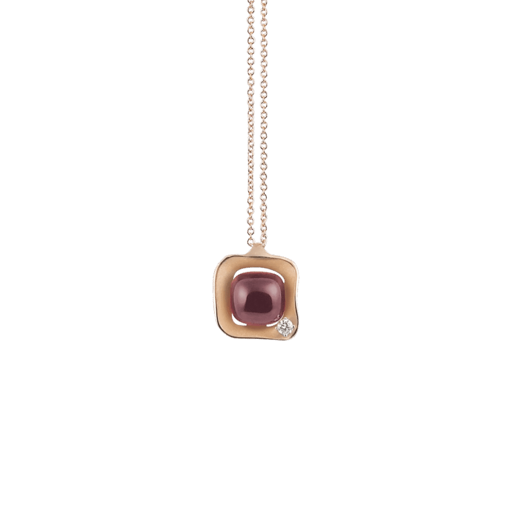 Dune Cubic Pendant in 18k Orange Gold