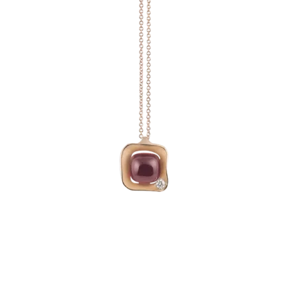 Dune Cubic Pendant in 18k Orange Gold