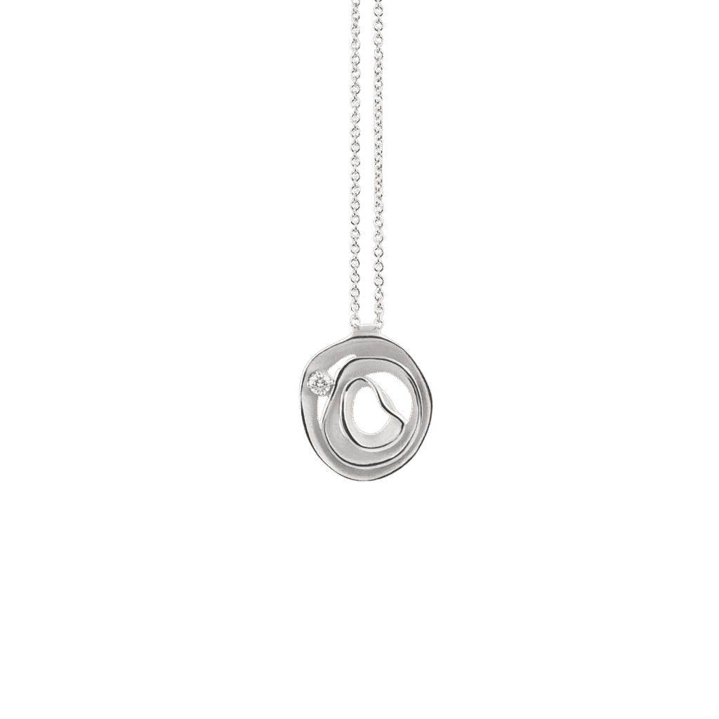Dune Pendant in 18k White Gold