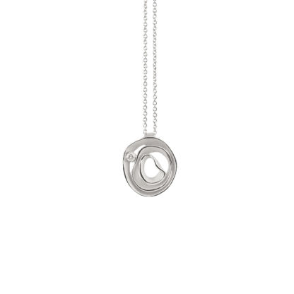 Dune Pendant in 18k White Gold