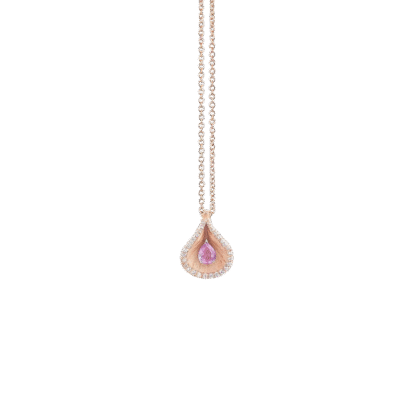 Premiere Color Pendant in 18k Pink Gold & Pink Sapphire
