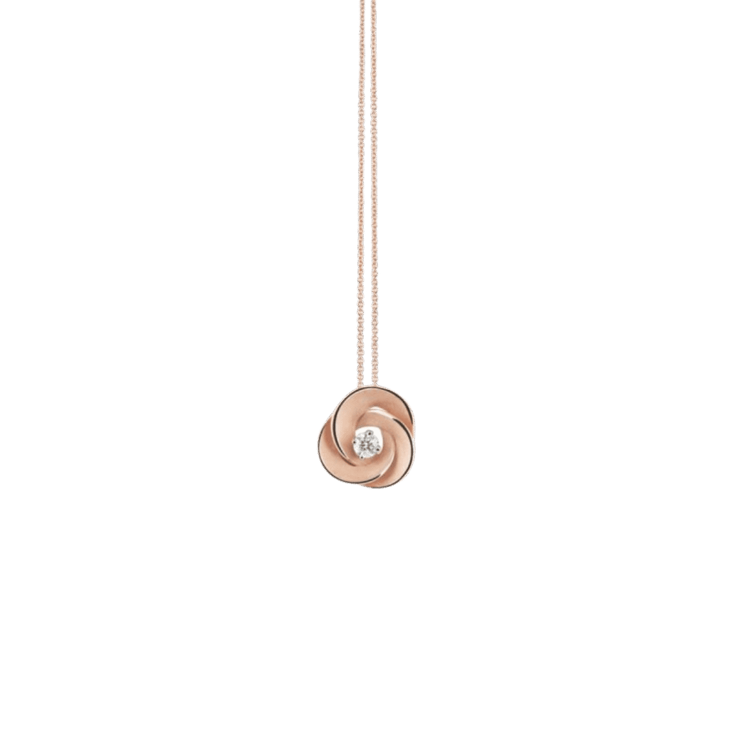 Desert Rose Pendant in 18k Rose Champagne Gold