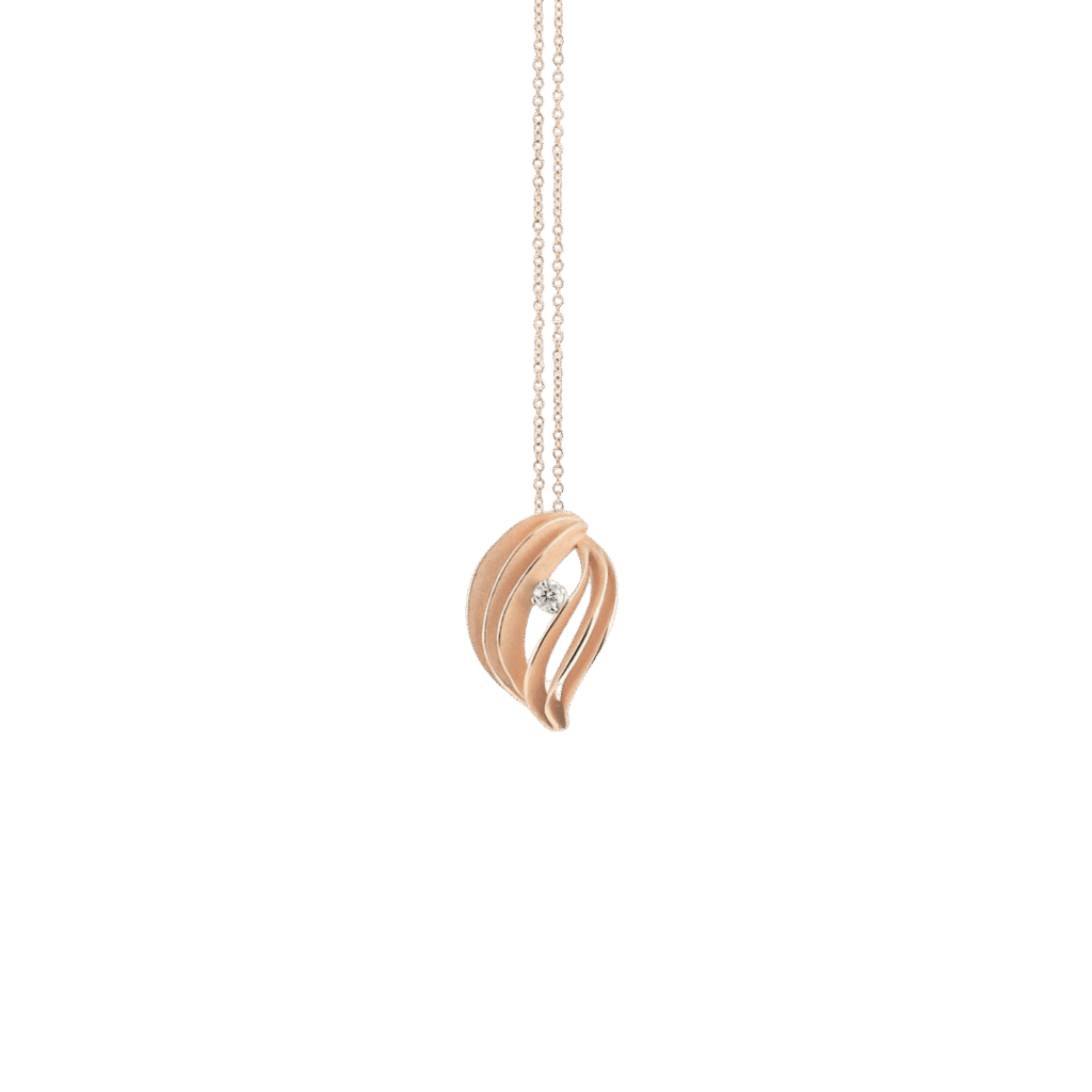 Velaa Star Pendant in 18k Pink Gold with Diamonds