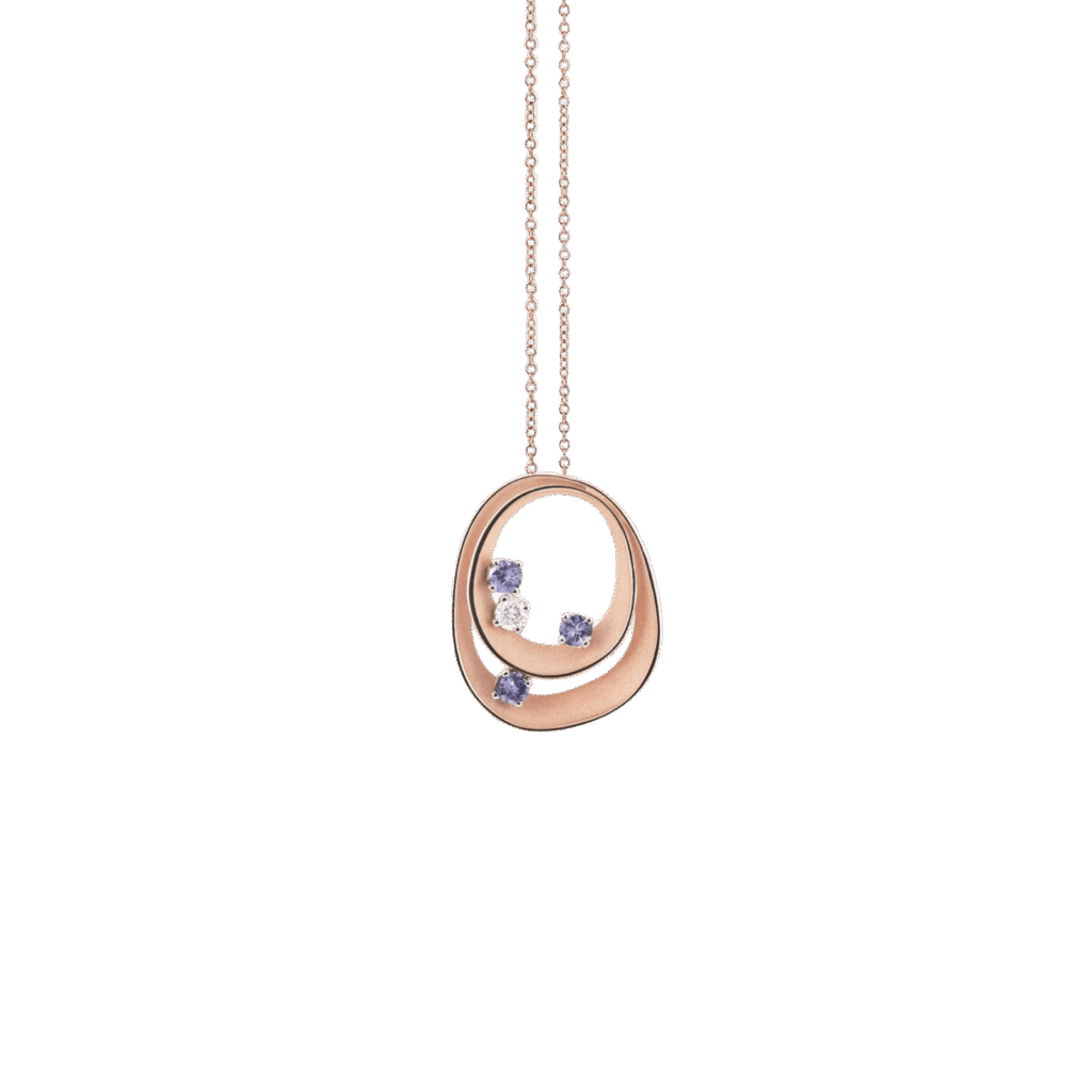 Dune Color Pendant in 18k Rose Gold with Tanzanite
