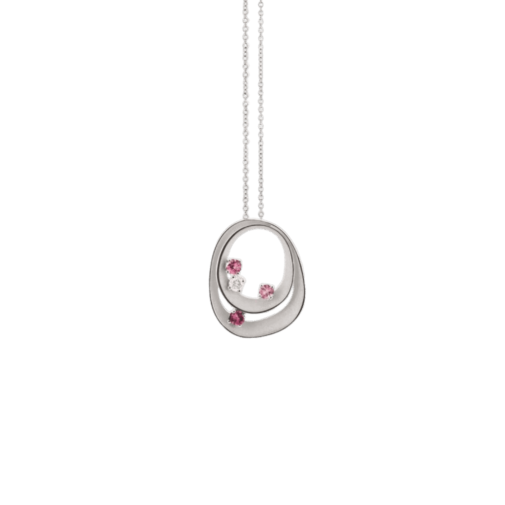Dune Color Pendant in 18k White Gold with Tourmaline