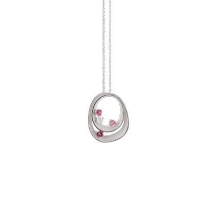 Dune Color Pendant in 18k White Gold with Tourmaline